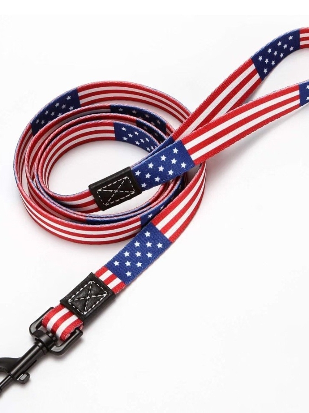 NEW Patriotic American Flag Dog Leash - Red White Blue
